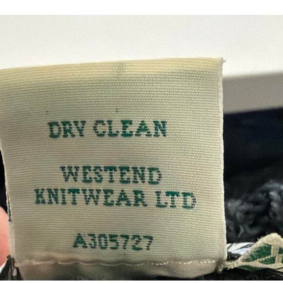 Aran Crafts Leitrim Long Button Charcoal Merino Wool Sweater Coat Size XL - Picture 6 of 7